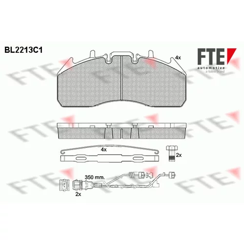 Sada brzdových platničiek kotúčovej brzdy FTE 9500073