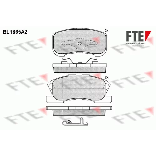 Sada brzdových platničiek kotúčovej brzdy FTE BL1865A2