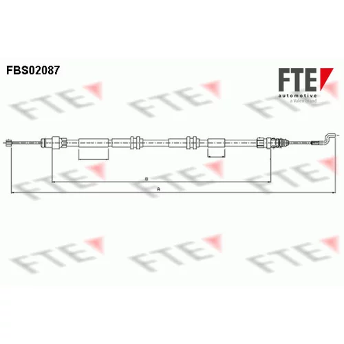 Ťažné lanko parkovacej brzdy FTE FBS02087