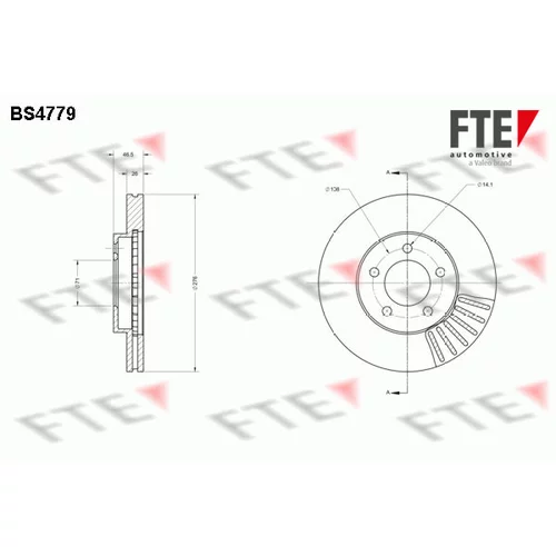 Brzdový kotúč FTE BS4779