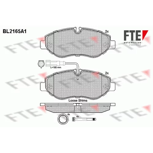 Sada brzdových platničiek kotúčovej brzdy FTE 9500068