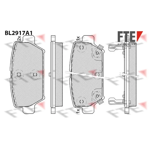 Sada brzdových platničiek kotúčovej brzdy FTE BL2917A1