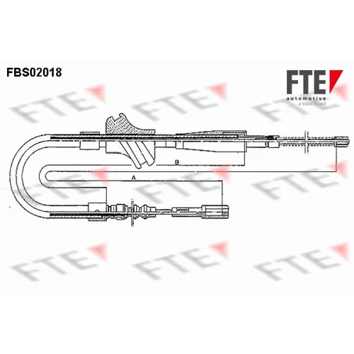 Ťažné lanko parkovacej brzdy FTE FBS02018