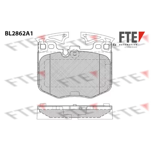 Sada brzdových platničiek kotúčovej brzdy FTE 9011102