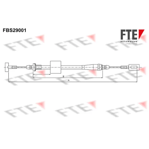 Ťažné lanko parkovacej brzdy FTE 9250654