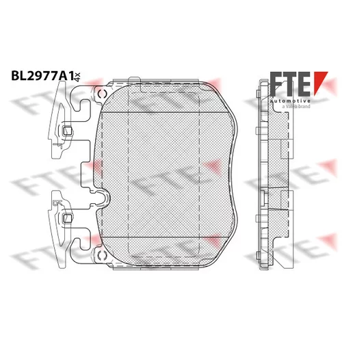 Sada brzdových platničiek kotúčovej brzdy FTE BL2977A1