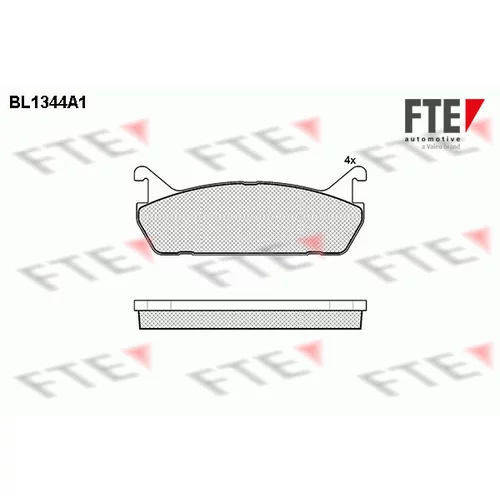 Sada brzdových platničiek kotúčovej brzdy FTE BL1344A1