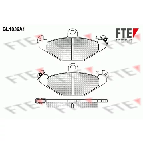 Sada brzdových platničiek kotúčovej brzdy FTE BL1836A1