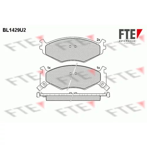 Sada brzdových platničiek kotúčovej brzdy FTE BL1429U2