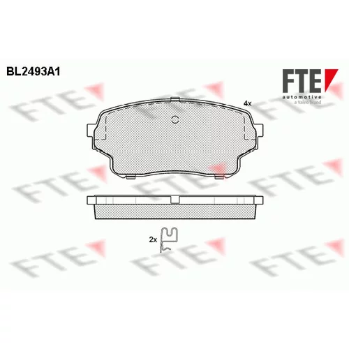 Sada brzdových platničiek kotúčovej brzdy FTE BL2493A1