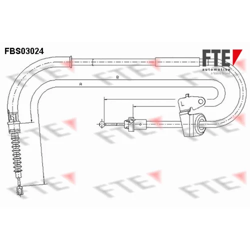 Ťažné lanko parkovacej brzdy FTE FBS03024