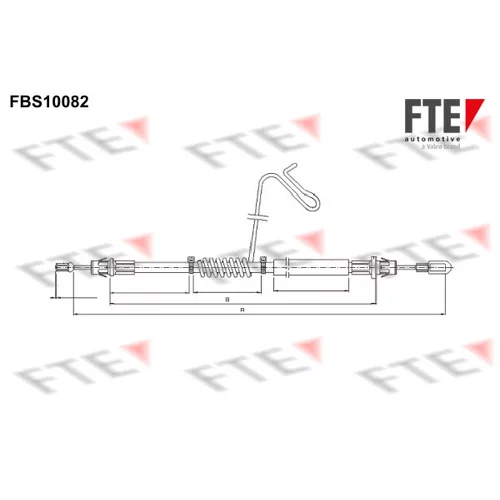 Ťažné lanko parkovacej brzdy FTE FBS10082