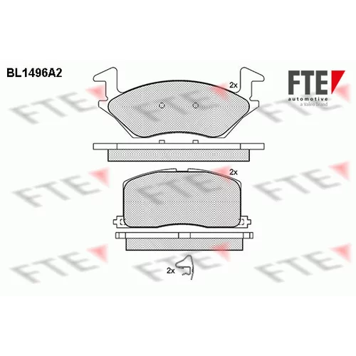 Sada brzdových platničiek kotúčovej brzdy FTE 9010223