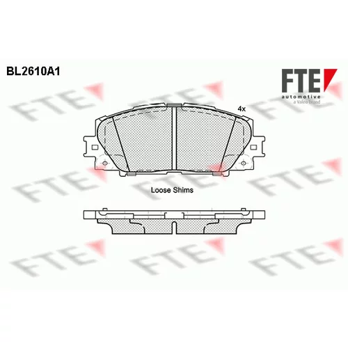 Sada brzdových platničiek kotúčovej brzdy FTE 9010857