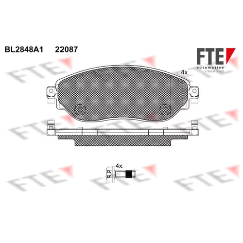 Sada brzdových platničiek kotúčovej brzdy FTE 9011024