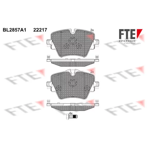 Sada brzdových platničiek kotúčovej brzdy FTE 9011029