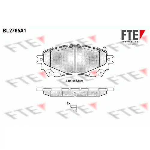 Sada brzdových platničiek kotúčovej brzdy FTE 9010972