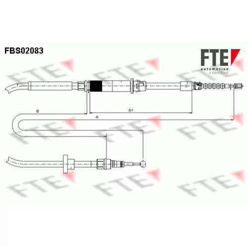 Ťažné lanko parkovacej brzdy FTE FBS02083