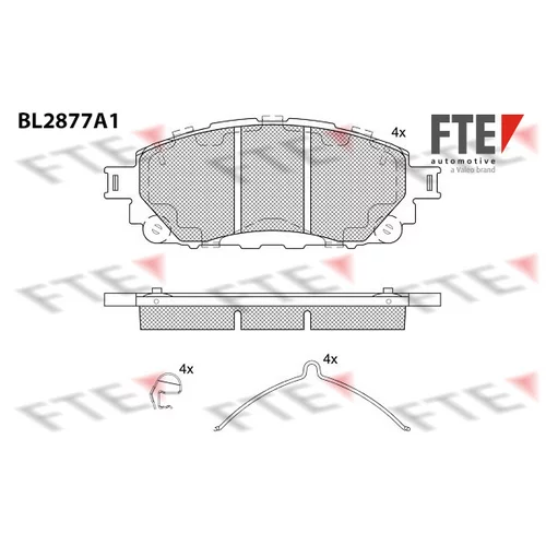 Sada brzdových platničiek kotúčovej brzdy FTE BL2877A1