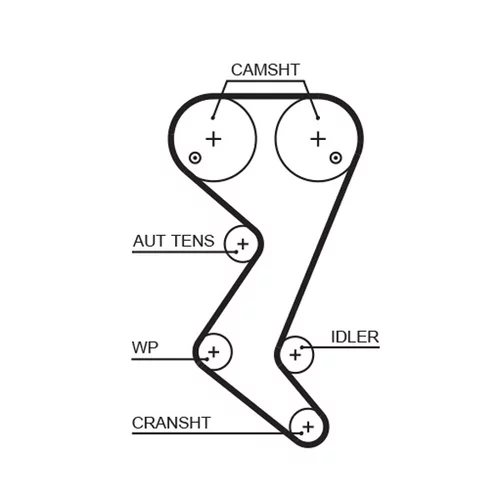 Sada ozubeného remeňa GATES K025608XS - obr. 1