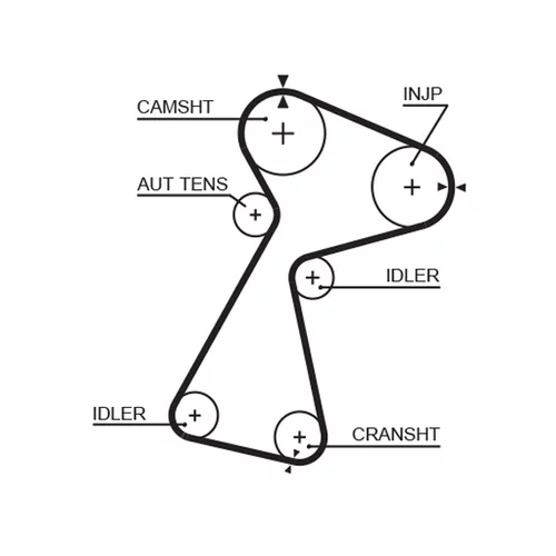 Sada ozubeného remeňa GATES K035561XS - obr. 1