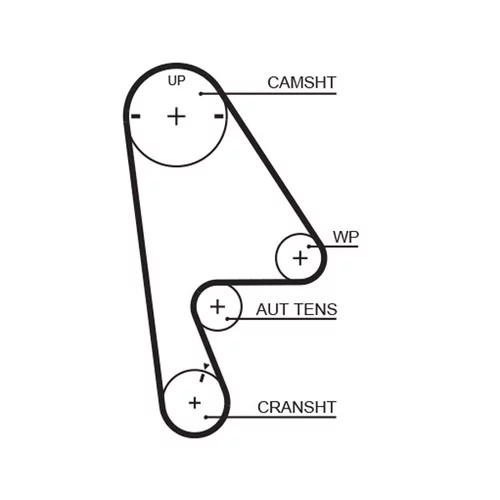 Sada ozubeného remeňa GATES K015410XS - obr. 1