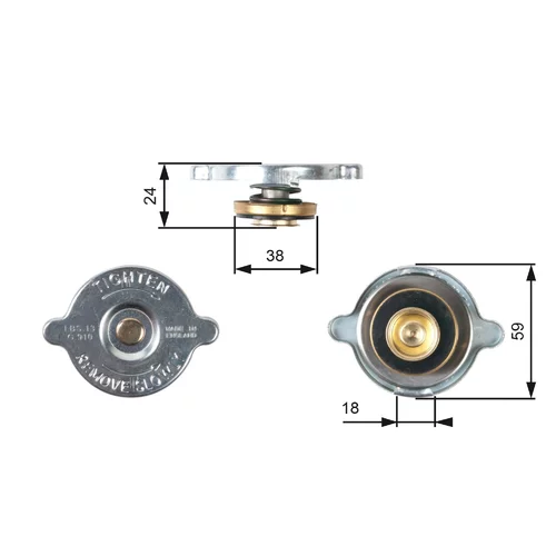 Uzáver chladiča GATES RC115
