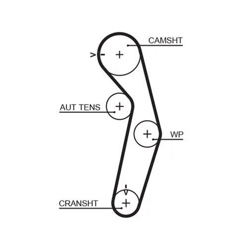 Sada ozubeného remeňa K015445XS /GATES/ - obr. 1