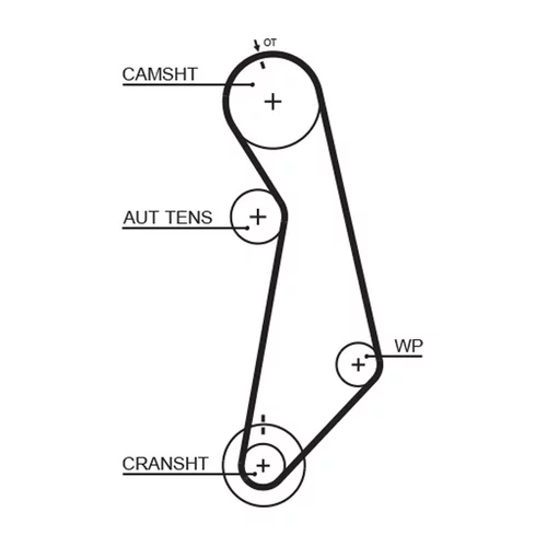 Sada ozubeného remeňa GATES K015489XS - obr. 1