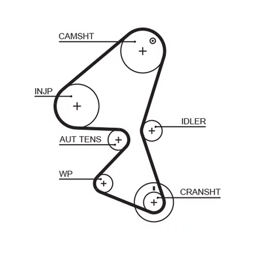 Vodné čerpadlo + sada ozubeného remeňa KP25587XS /GATES/ - obr. 1