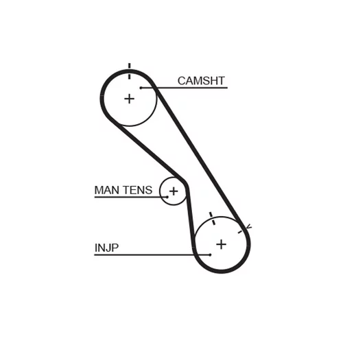 Sada ozubeného remeňa GATES K015474XS - obr. 1