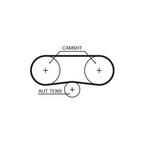 Sada ozubeného remeňa GATES K015565XS - obr. 2