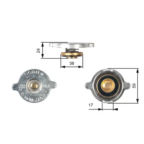 Uzáver chladiča GATES RC109