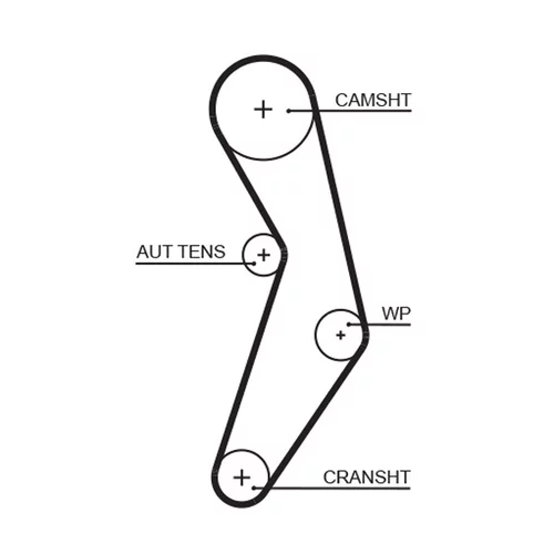 Sada ozubeného remeňa GATES K015503XS - obr. 1