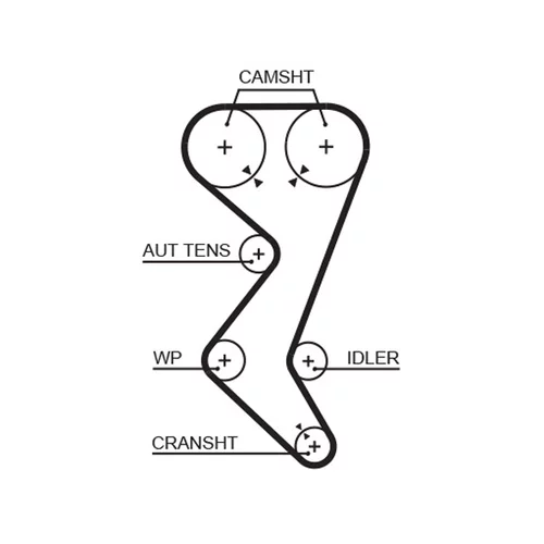 Sada ozubeného remeňa K015528XS /GATES/ - obr. 1