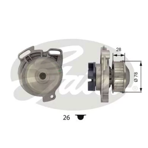 Vodné čerpadlo, chladenie motora GATES WP0020