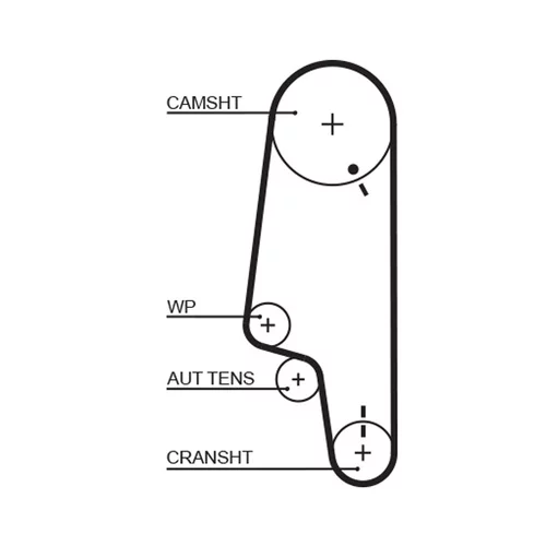 Sada ozubeného remeňa GATES K015428XS - obr. 1