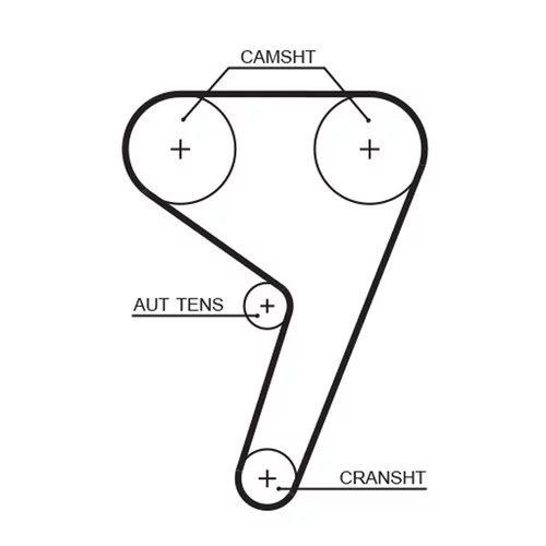 Sada ozubeného remeňa GATES K025433XS - obr. 1