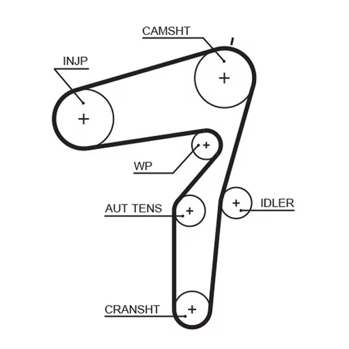 Sada ozubeného remeňa GATES K045600XS - obr. 1