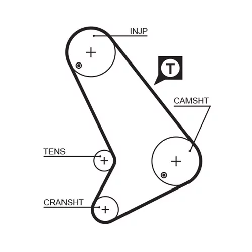 Sada ozubeného remeňa GATES K015064 - obr. 1