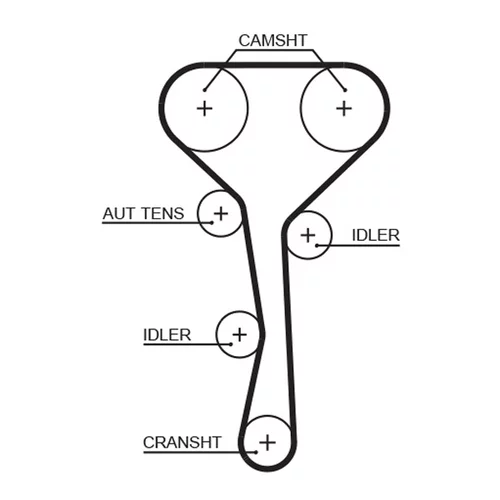 Sada ozubeného remeňa GATES K045507XS - obr. 1