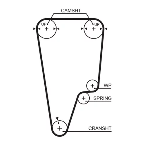 Sada ozubeného remeňa GATES K015505XS - obr. 1