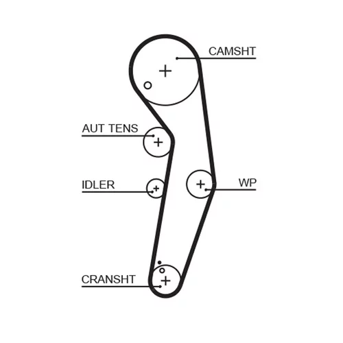 Sada ozubeného remeňa K015569XS /GATES/ - obr. 1