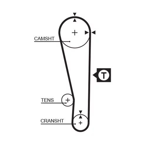 Sada ozubeného remeňa GATES K015274XS - obr. 1