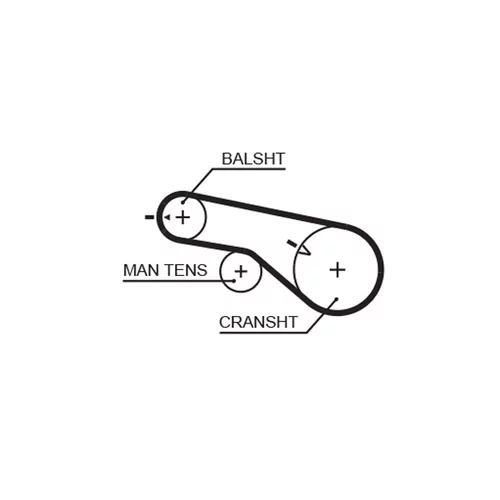 Sada ozubeného remeňa K015556XS /GATES/ - obr. 2