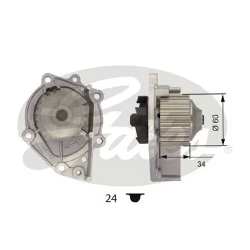 Vodné čerpadlo, chladenie motora GATES WP0045