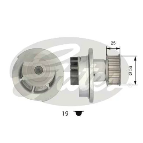 Vodné čerpadlo, chladenie motora GATES WP0057