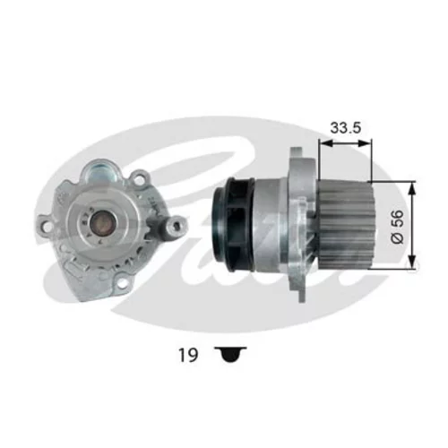 Vodné čerpadlo, chladenie motora GATES WP0091