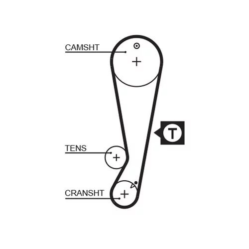 Sada ozubeného remeňa K015403XS /GATES/ - obr. 1