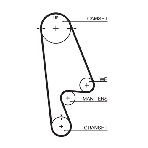 Sada ozubeného remeňa GATES K015480XS - obr. 1